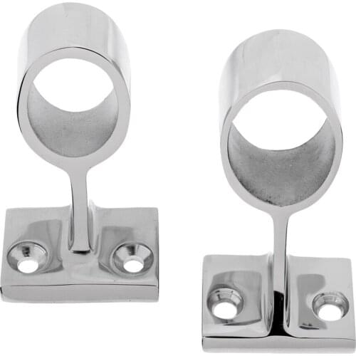 2 Pieces Stainless Steel Boat Handrail Fitting 60° Center Stanchion 7/8'' (22mm) & 1" (25mm) Tubing Accessories