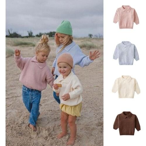 IN STOCK 2021 SS Toddler Boy Clothes Sweaters Girl Fall Clothing Knitted Sweaters Kids Boutique Clothing Wholesale