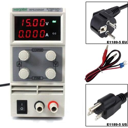 4 Pcs KPS1505DF 15V5A 110V-230V EU LED Digital Adjustable Switch DC Power Supply MA Display