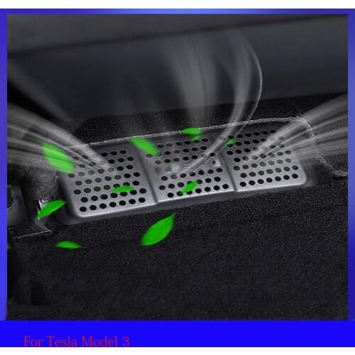 Car Under Seat Rear AC Heat Floor Air Conditioner Vent Outlet Grille Cover For Tesla Model 3 Air Conditioner Duct Outlet Covers