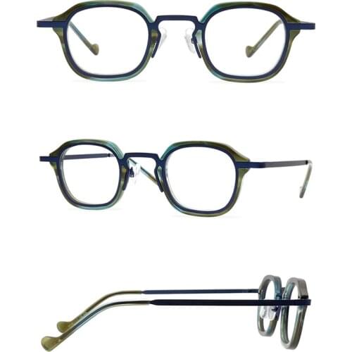 Belight Optical Japan Design ANNE ET VALENTIN Prescription Vintage Retro Square Shape Eyeglasses Spectacle Frame Eyewear M7
