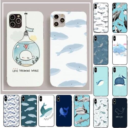 YNDFCNB Ocean Big Fish Whale Phone Case for iPhone 11 12 pro XS MAX 8 7 6 6S Plus X 5S SE 2020 XR case