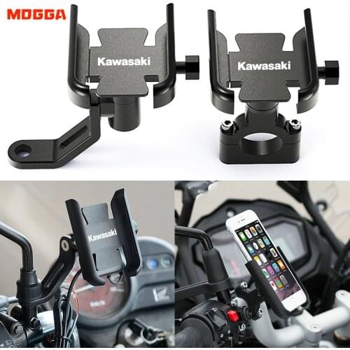 Motorbike Handlebar Cell Phone Holder GPS Stand For Kawasaki Z300 Z650 Z750 Z800 Z900 Z1000 SX ER6N ER6F Versys650 Versys1000