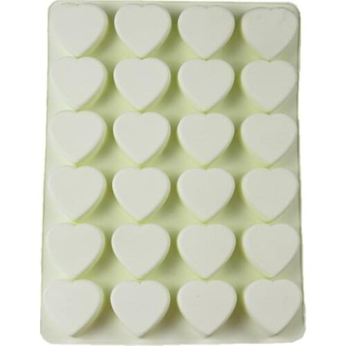 24 Love Heart Shaped Chocolate Silicone Mold Handmade Soap Mold Valentines Day DIY Cake Decoration Baking Mold