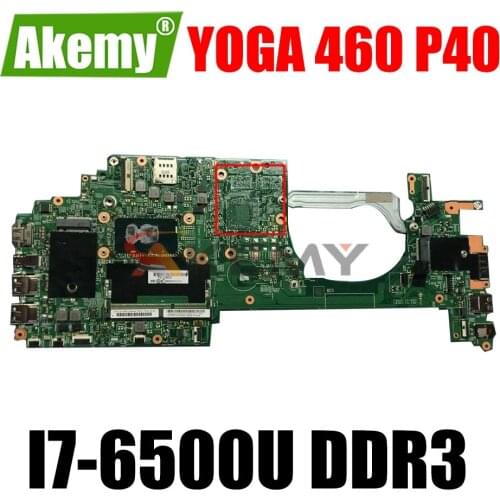 FRU 01HY665 00UP145 01EN107 For Lenovo Thinkpad Yoga 460 P40 Laptop Motherboard 14283-2 With I7-6500U DDR3 100% Fully Tested