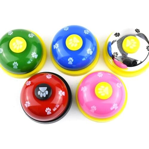 Pet Toy Training Called Dinner Small Bell Footprint Ring Dog Toys For Teddy Puppy Pet Call