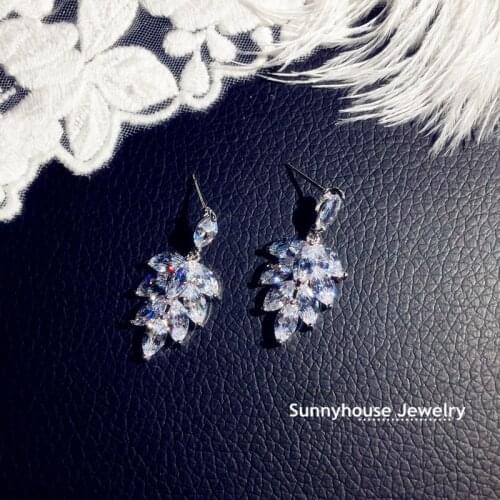 Exquisite 925 Sterling Silver Zircon Tassel Crystal Pendant Earring Ladies Popular Silver Long Earrings Bohemian Italian Jewelry