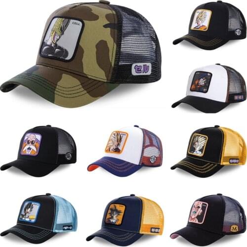 New Brand Dragon Ball 62 All Styles Snapback Cap Cotton Baseball Cap Men Women Hip Hop Dad Hat Trucker Mesh Hat Dropshipping