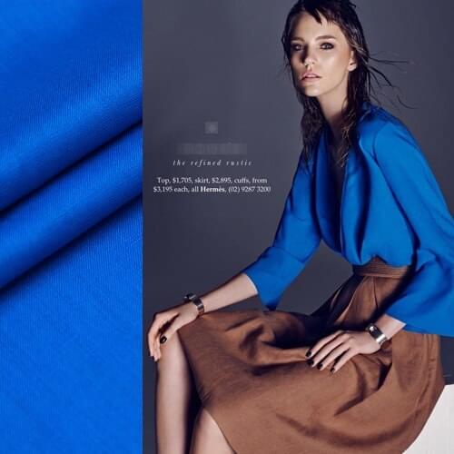 Royal Blue Time Italian Customers Supply White Pure Linen Fabric Clearance