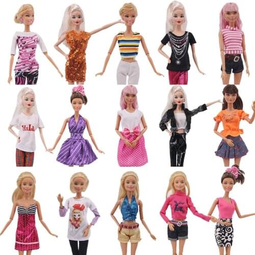 15 Kinds Of Barbied Doll Suits, Short Skirts, Fishnet Denim Skirt Pants, DIY Toys For Girls, Christmas Gifts, Childrens Toys