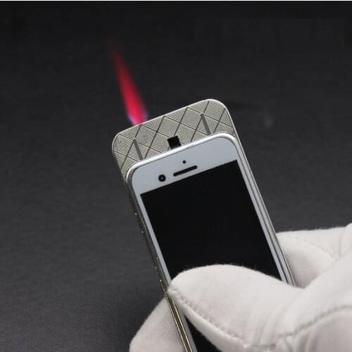 Creative mobile phone modeling slide lighter inflatable red flame point personalized toy gifts
