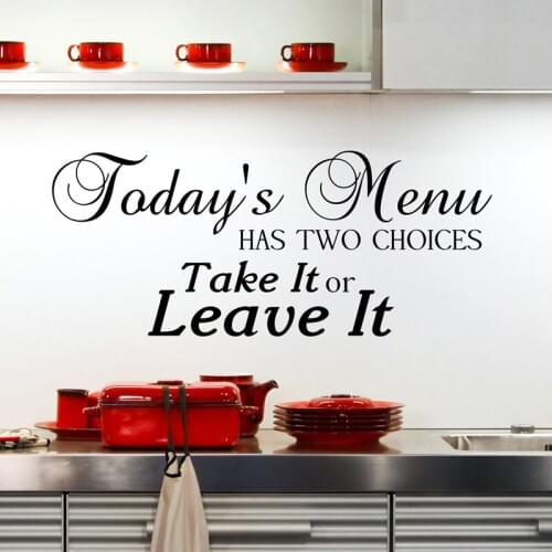 Creative Proverbs Art Sticker Restaurant Kitchen Removable Vinyl Wall Stickers DIY Home Decor Waterproof Wallpaper JG1565