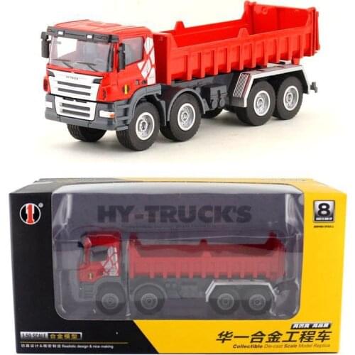 Hot-selling 1:50 alloy dump truck model in original packaging,high-simulation transportation engineering truck toy,free shipping