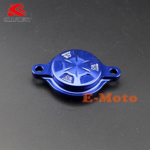 NEW Motorcycle CNC Blue Billet Oil Filter Cover For YZ450F & 2014-2016 E-Moto