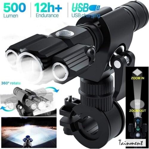New Powerful Bicycle Light Super Bright USB Led Bike Light Rechargeable Headlight & Taillight Set Outdoor Flashlight for Cycling