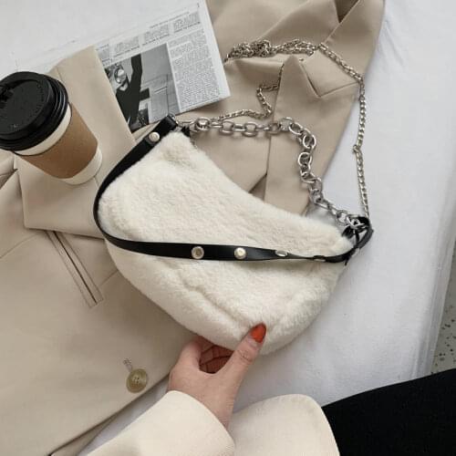 Autumn and winter lamb fur bag 2020 winter new all-match chain one-shoulder portable diagonal bag
