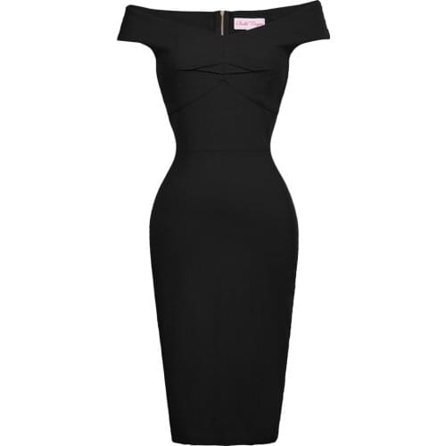 Belle Poque Sexy Women Retro Vintage Off Shoulder dresses Hips-Wrapped office lady work business Bodycon Pencil going out Dress