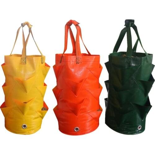Hanging Grow Bag Strawberries Vegetables Plant Growing Bags for Garden Balconies Greenhouses #5O