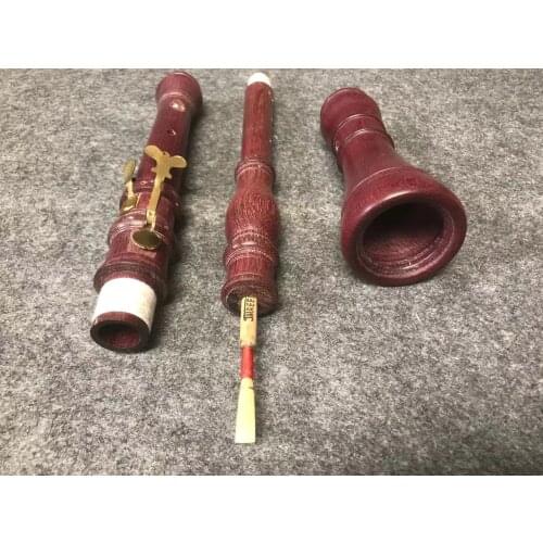 Professional Rosewood Semiautomatic Oboe Silver Plated C key With Wood Case