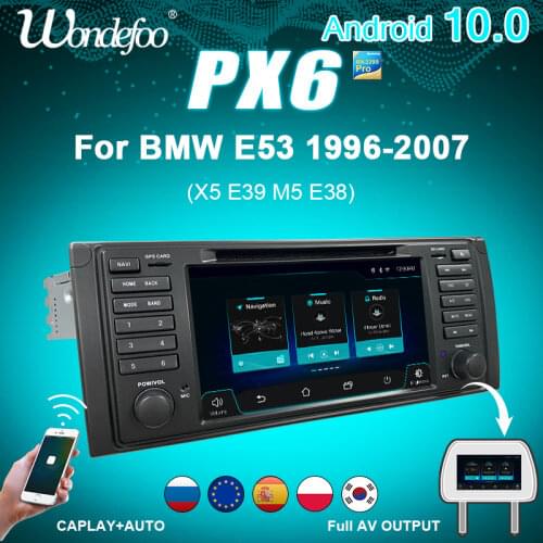 9" Android 10 IPS DSP Car GPS Radio for BMW X5 E53 1999-2006 E39 1995-2003 M5 Multimedia Screen Navigation Stereo no DVD Player