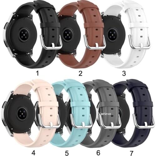 20 22mm watch band For Samsung Galaxy Active 3 45mm 41mm active2 gear S3 Frontier strap For huawei GT2 strap amazfit bip Leather