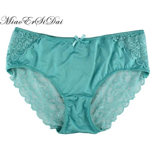 Sexy Women Plus Size XL XXL 3XL 4XL 5XL Lace Hollow Out Panty Underwear