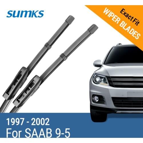 SUMKS Wiper Blades for SAAB 9-5 Fit Hook/ Bayonet Arms 1997 - 2012