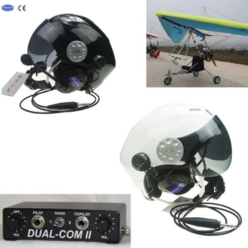EN966 Powered Paraglider helmet noise cancelling paramotor helmet for sale PNR Aviation Helmet with Headset