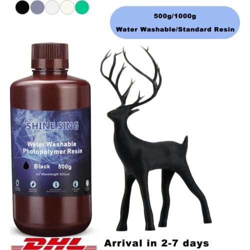 EU Warehouse DHL Free Shipping Water Washable 405Nm Uv Resin 3D Printer Resine печать For Elegoo/Creality/Anycubic Photon Resine