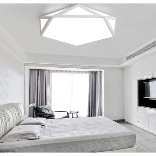 Modern LED bedroom living room ceiling lamp wrought iron hollow black and white study room lighting hotel restaurant chandelier