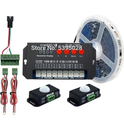 LED Strip Control Induction Article Water Effect Stairs Humanb Body Induction For Addressable Led Strip ws2812B ws2811