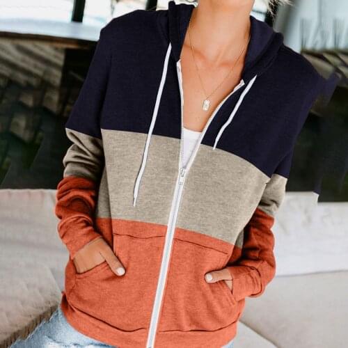 Zip Up Sweatshirt Autumn Jacket Clothes Oversize Hoodies Women Plus Size Vintage Pockets Long Sleeve Pullovers Hooded Coat