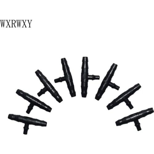 Wxrwxy Garden irrigation hose 1/4" reducing tee 4/7 to 3/5 barb Tee connector 1/8" garden hose splitter 3/5 connector 300 pcs