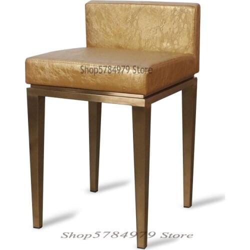 Jewelry Chair Jewelry Store Chair Stool Glasses Store Counter Chair Stainless Steel High Bar Chair Jade Shop Chair Gold Store