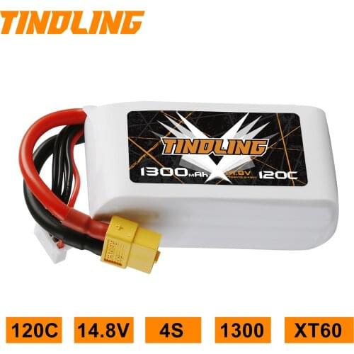2PCS TINDLING1300mAh 4S 120C Lipo hrb Battery14.8V DeansXT60​ For RC FPV Drone Profesional Helicopter Airplane Vortex Freestyle