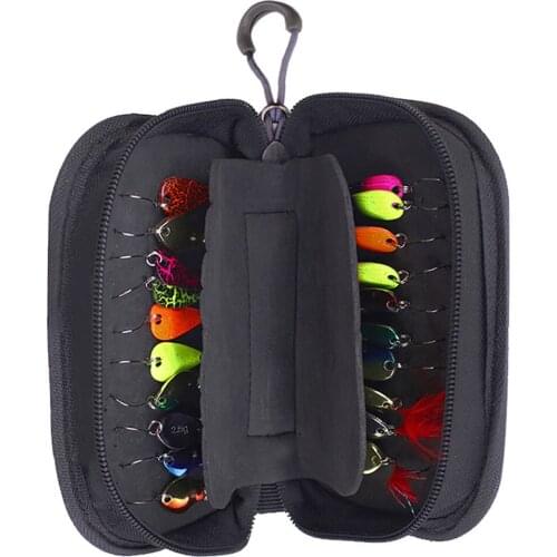 20pcs Fishing Spoons Lures Metal Fishing Lures Baits Set for Trout Bass Casting Spinner Fishing Bait with Storage Bag Case