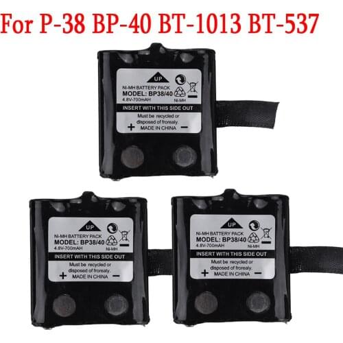 3pcs 4.8v NI-MH Rechargeable Battery For Uniden Radio BP38 BP39 BP40 BT-1013 4.8V 800mAh For TLKR4 T4 T5 T6 T7 T8 Cordless phone