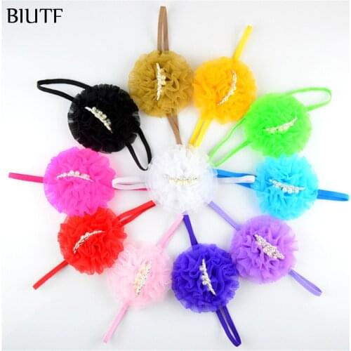 30pcs/lot Fabric Flower Headband With Shiny Alloy Crown Christmas Kids Flower Hair Accessories FDA217