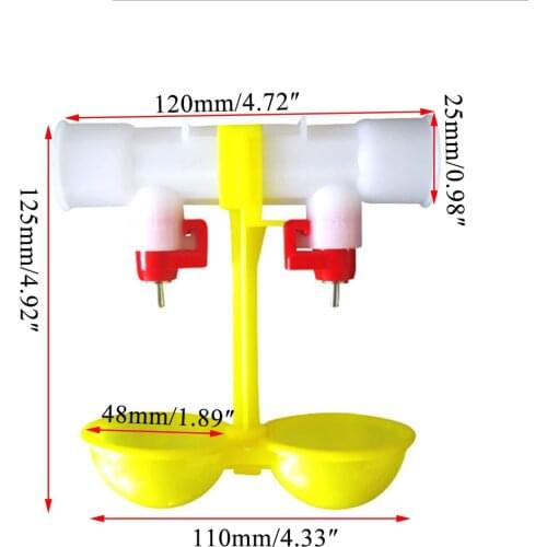 40pcs Birds cage farming automatic waterer drinking drinkers water brooder farm layer broiler plastic day old chick double tray