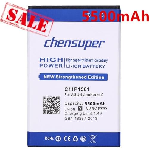 Chensuper 5500mAh C11P1501 Battery for ASUS ZenFone 2 Laser Selfie ZE601KL ZE550KL ZD551K