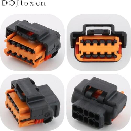 1/5/10/20Sets 10 Pin Automobile Waterproof Black Male Female Connector Harness Plug With Terminal And Seal Rubber DJ7108C-1.5-21