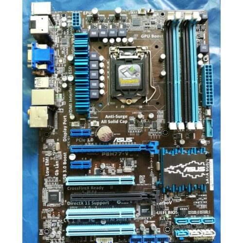 Used,for Asus P8H77-V Motherboard H77 LGA 1155 22nm i3 i5 i7 DDR3 32G SATA3 USB3.0 ATX On Sale