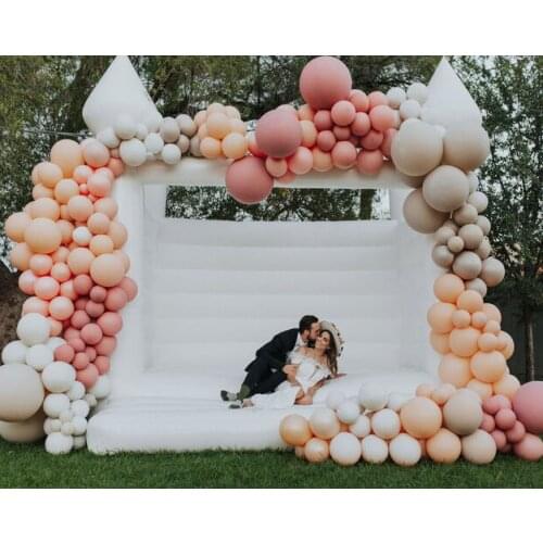 Free air ship to door, 4x4m-13x13ft Outdoor Inflatable Wedding Jumper Bouncer, white party Castle House