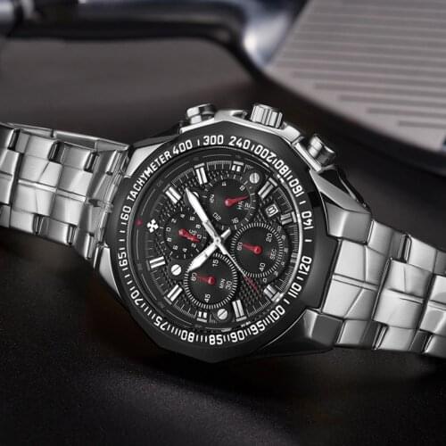 WWOOR Watch Men 2020 Top Luxury Brand Military Big Dial Mens Quartz Watches Black Sport Waterproof Chronograph 8868 Reloj Hombre