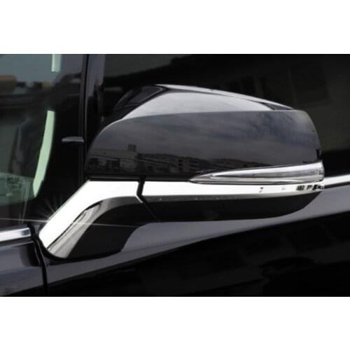 For Toyota Alphard Vellfire 30 2016-2018 Car Rearview Mirror Trim Covers Stickers Sequins Exterior Decoration Strips Accessories