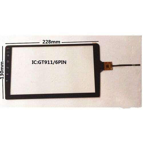 Android variable navigation DVD big screen 9 inch 228*130 mm capacitive navigation touch screen 6 line IC:GT911