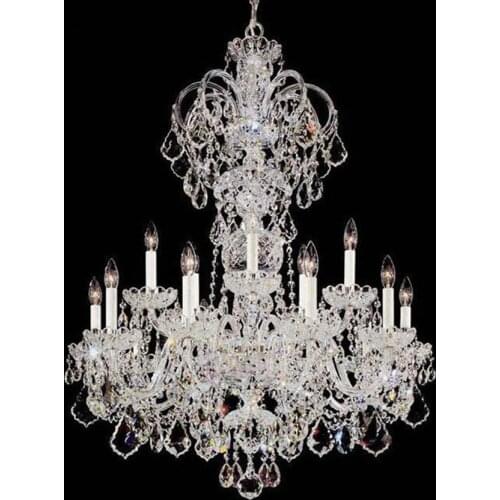 Bedroom crystal chandelier LED candelabro hanging lamp large living room hotel foyer led candle holders chandelier crystal Light