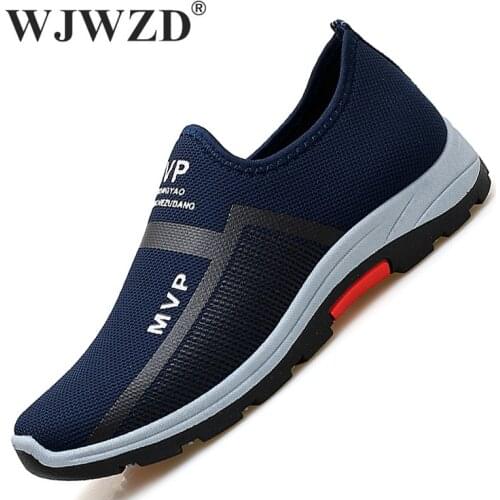 Summer Mesh Men Casual Shoes Lightweight Sneakers Breathable Slip on Mens Loafers Men Fashion Gym Shoes Trainers Chaussure Homme