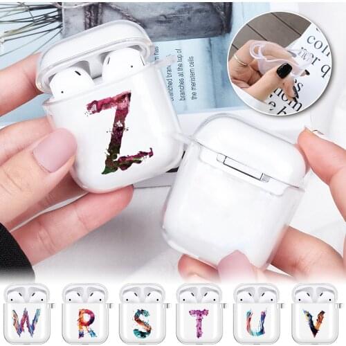 AirPods Case for Apple Airpods 1st / 2nd Generation Clear Letter Soft Silicone Cute Wireless Bluetooth Earphone Cover