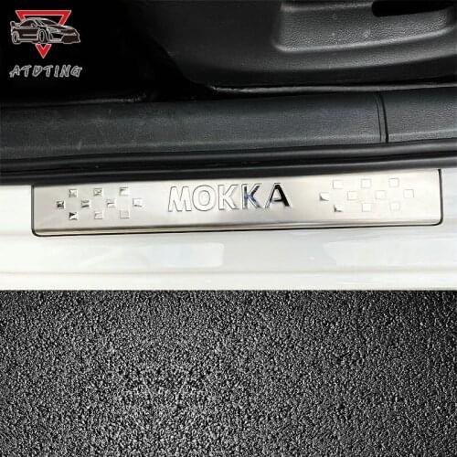 For Opel Vauxhall Mokka Door Sill Plates Car Accessories Styling Stainless Steel Protector Guard Auto 2012 2015 2017 2018 2019